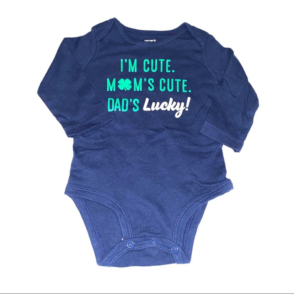 Carter’s Navy Blue & Green Long Sleeve Bodysuit